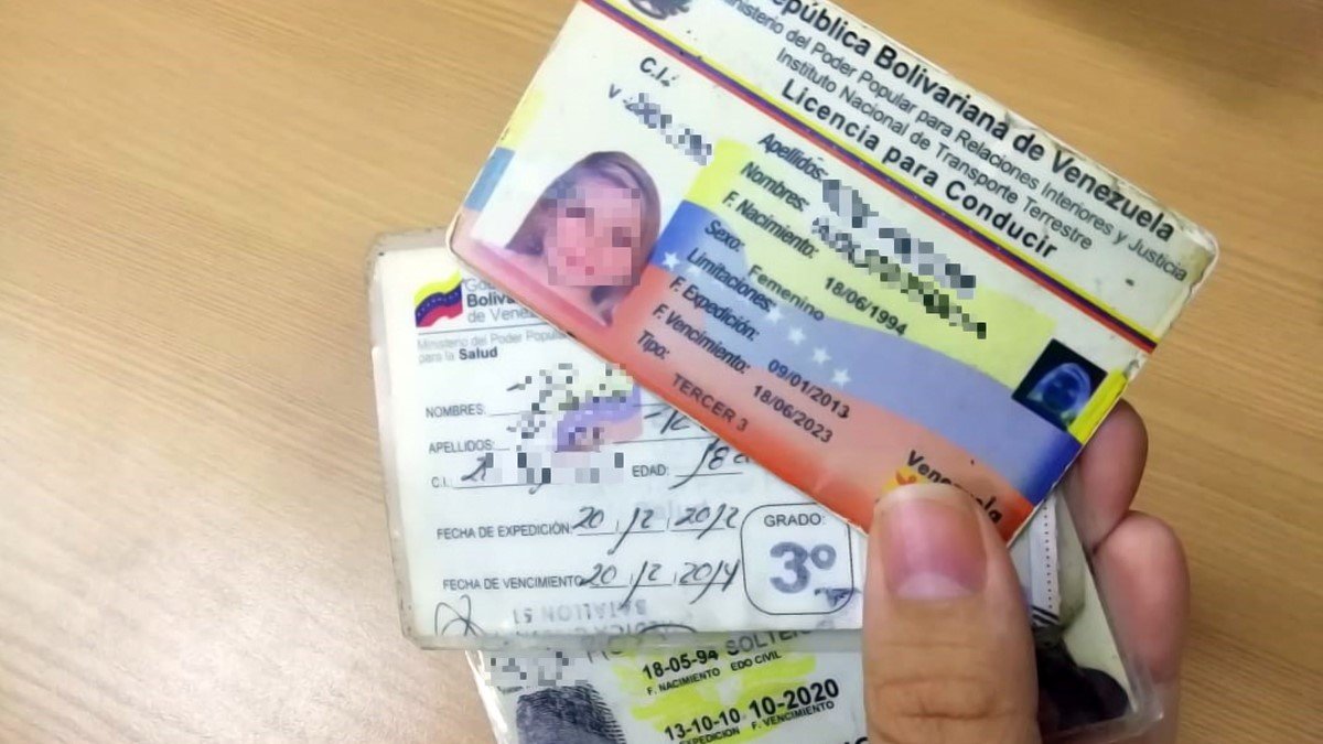 Licencia para conducir de la República Bolivariana de Venezuela. ARCHIVO