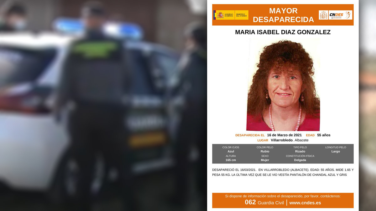 Cartel de María Isabel Díaz difundido por el Centro Nacional de Desaparecidos (CNDES). PeriódicoCLM