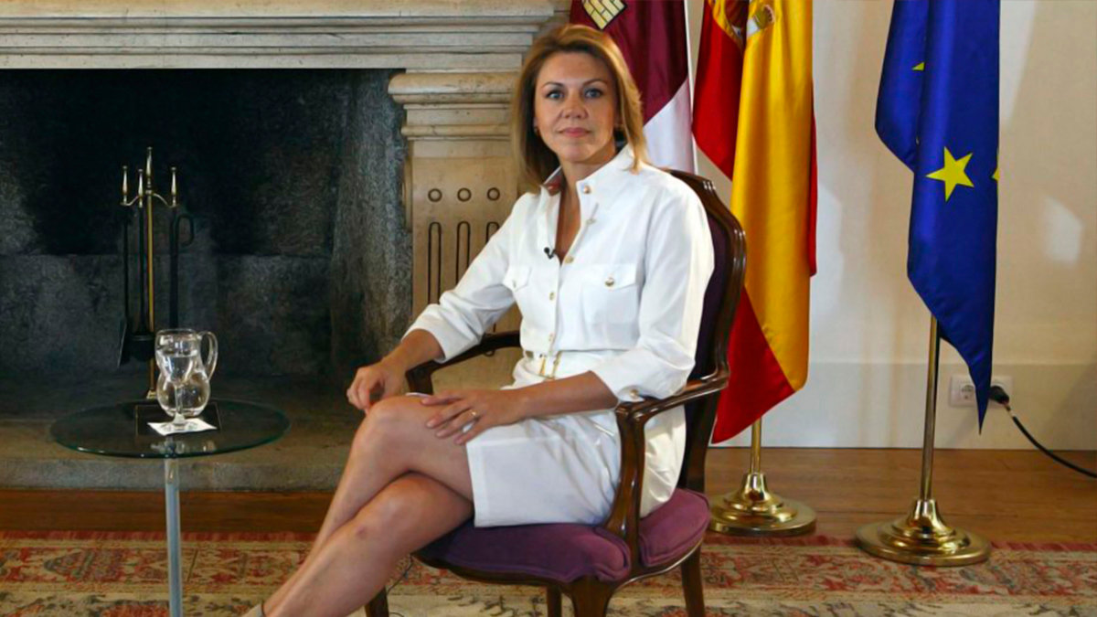 La antigua presidenta de Castilla-La Mancha, en una sala del Palacio de Fuensalida. ARCHIVO