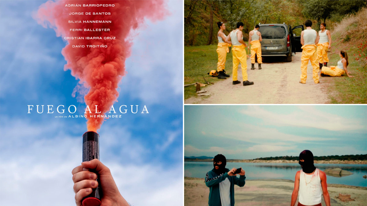 Poster y fotogramas de 'Fuego al agua', el cortometraje de Albino Hernández. PeriódicoCLM