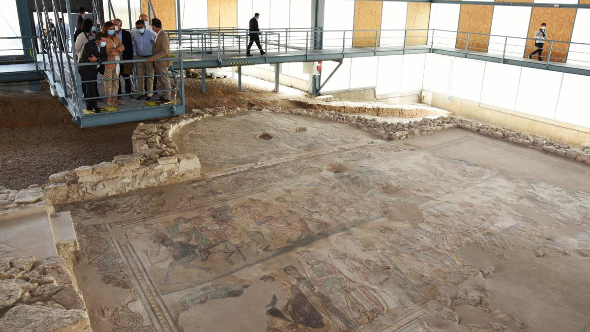 Imagen de archivo del mosaico del yacimiento romano de Noheda, en la provincia de Cuenca. PeriódicoCLM