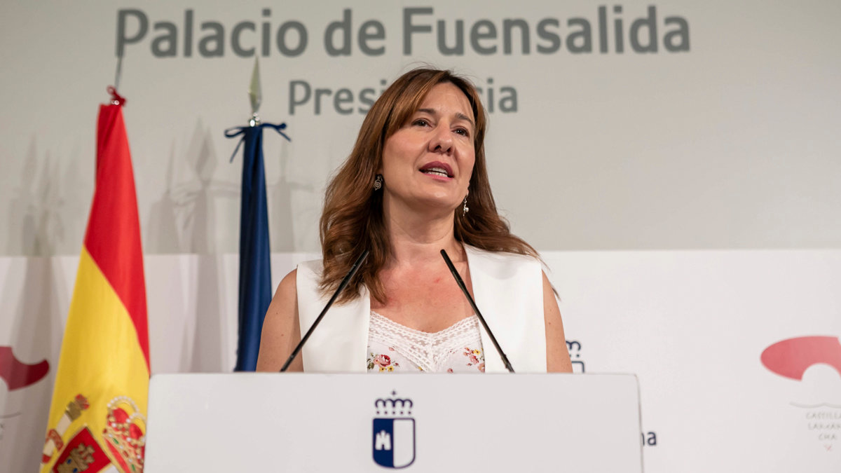 La consejera de Igualdad, Blanca Fernández, en una rueda de prensa posterior al Consejo de Gobierno. Foto: Esteban González