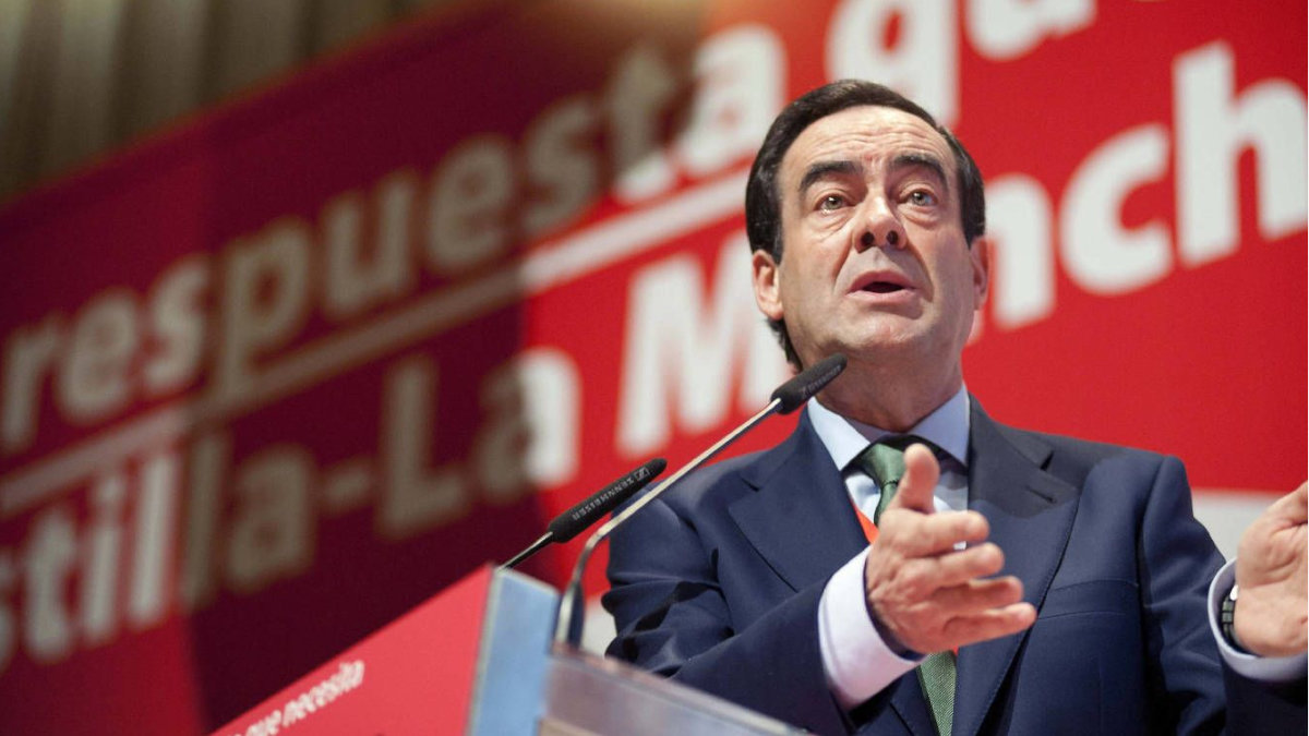 José Bono durante su intervención en un cónclave del PSOE de Castilla-La Mancha. ARCHIVO
