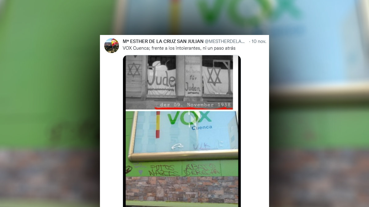 Tuit de María Esther de la Cruz, secretaria provincial de Vox en Cuenca. — PERIÓDICOCLM