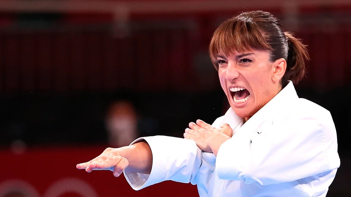 Imagen de archivo de la victoria de Sandra Sánchez en los Juegos de Tokio.— EFE