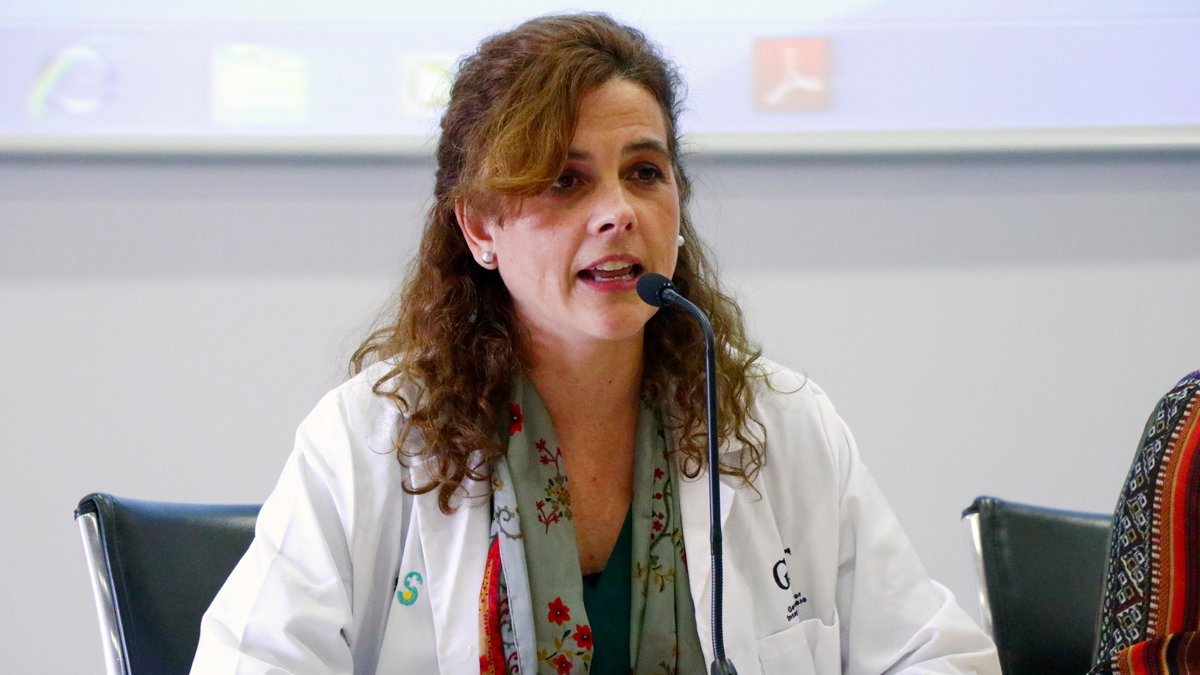 La gerente del Hospital de Tomelloso, Silvia Quemada, durante su presentación. — J. M. ÁLVAREZ