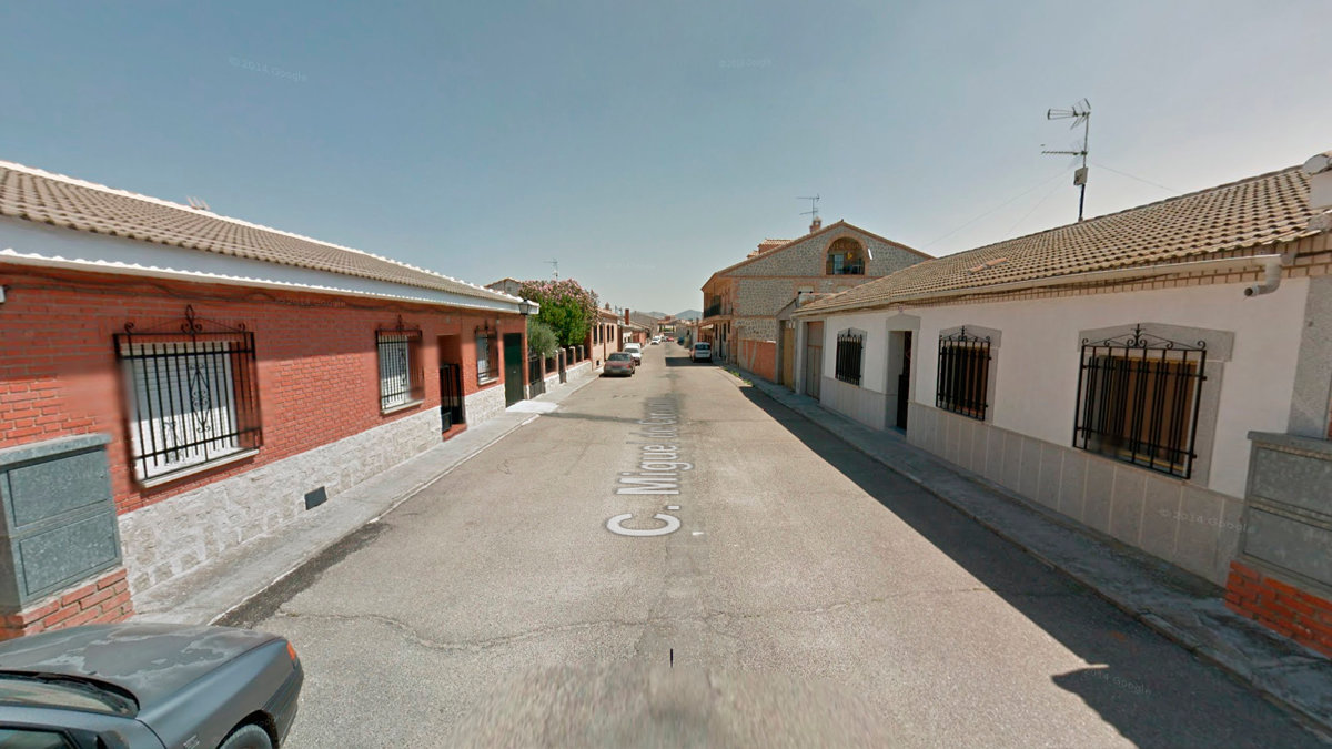 Calle Miguel de Cervantes, en Gálvez (Toledo), donde se produjo el asesinato y la agresión machista.— GOOGLE MAPS