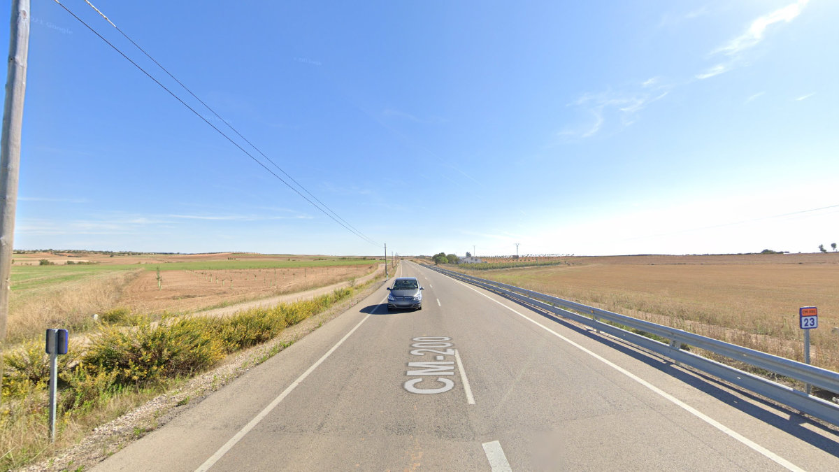 Punto kilométrico de la carretera CM-200 donde se ha producido el accidente.— GOOGLE MAPS
