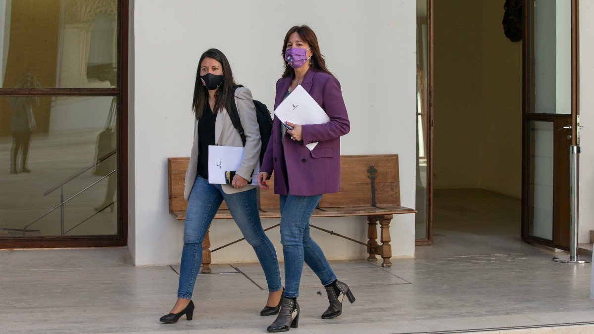 Bárbara García Torijano y Blanca Fernández han informado hoy en rueda de prensa sobre los acuerdos adoptados esta semana por el Consejo de Gobierno. -J CCM