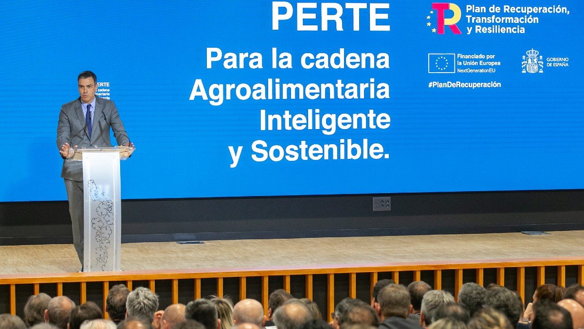 El presidente del Gobierno, Pedro Sánchez, ha presentado en Ciudad Real el Plan Estratégico para el sector agroalimentario. - JCCM