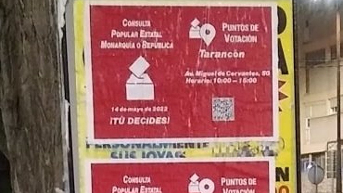 En algunas localidades, como Tarancón, se han colocado carteles para invitar a los vecinos a participar en la consulta.