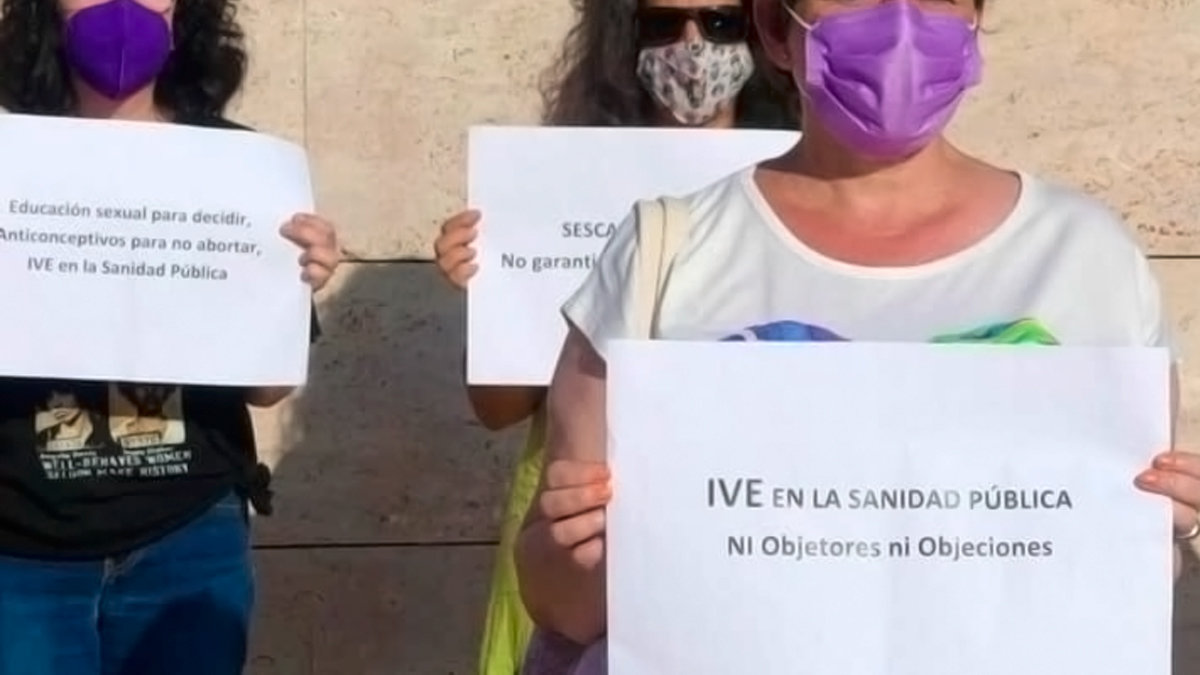 Imagen de una protesta a favor de la interrupción voluntaria del embarazo (IVE) en la ciudad de Toledo. - ARCHIVO