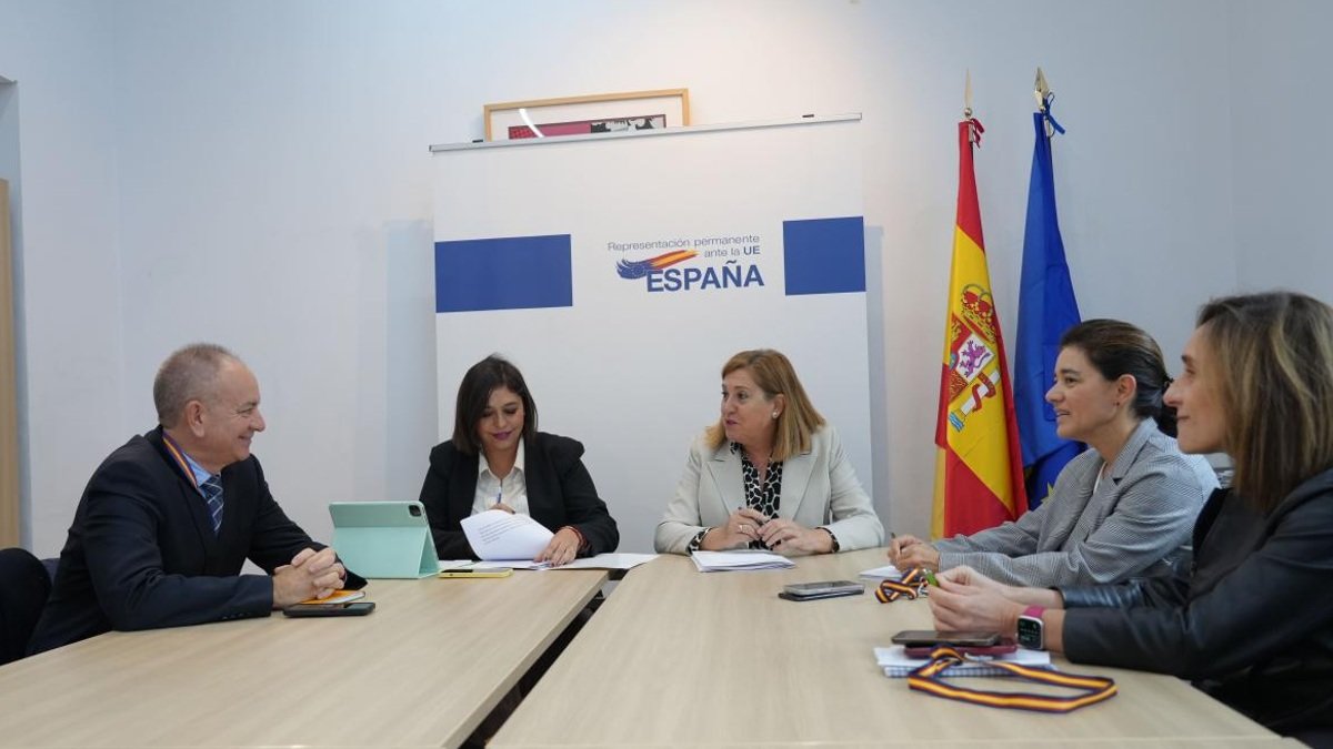 Rodríguez se ha reunido con miembros de la Representación  Permanente de España ante la Unión Europea (REPER). - JCCM