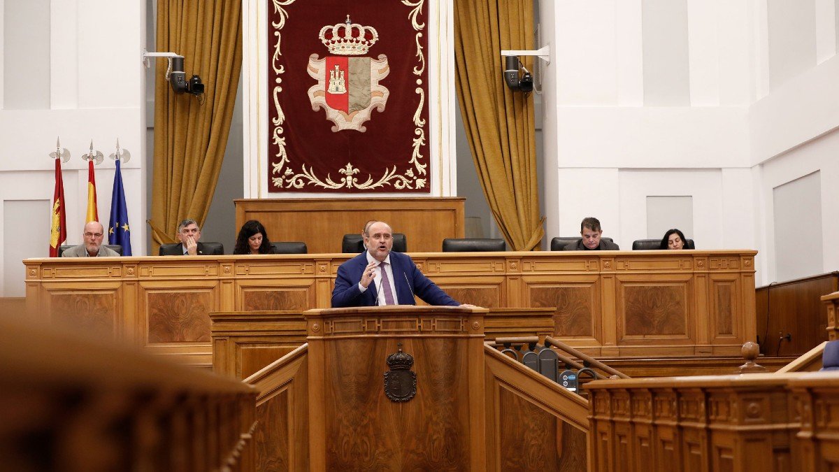 Martínez Guijarro durante su intervención en el pleno de las Cortes. - CARMEN TOLDOS