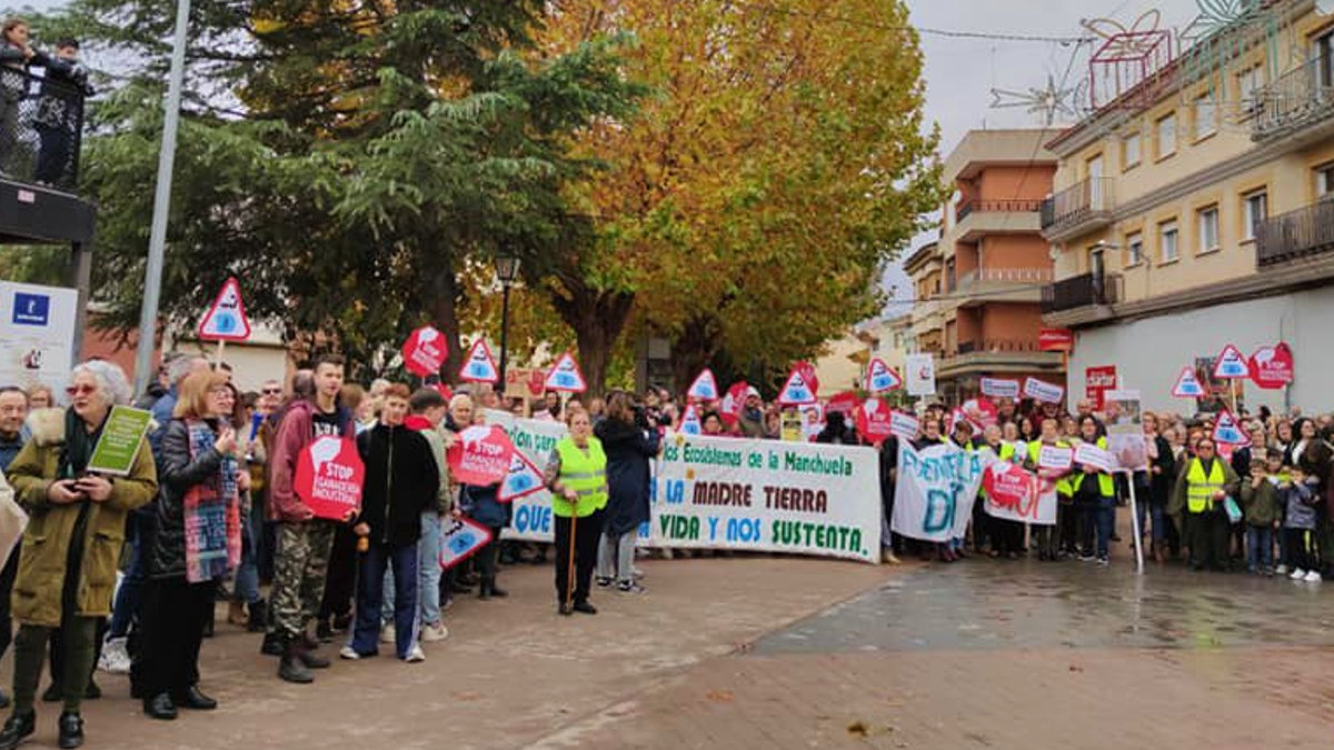 Concentración contra la planta de biogás proyectada en Fuentealbilla a principios de diciembre. 