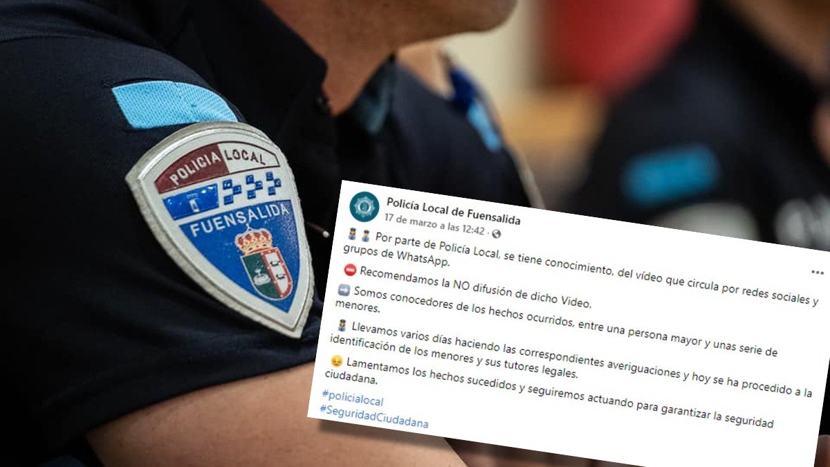La Policía Local de Fuensalida ha pedido que no se difunda el vídeo. 