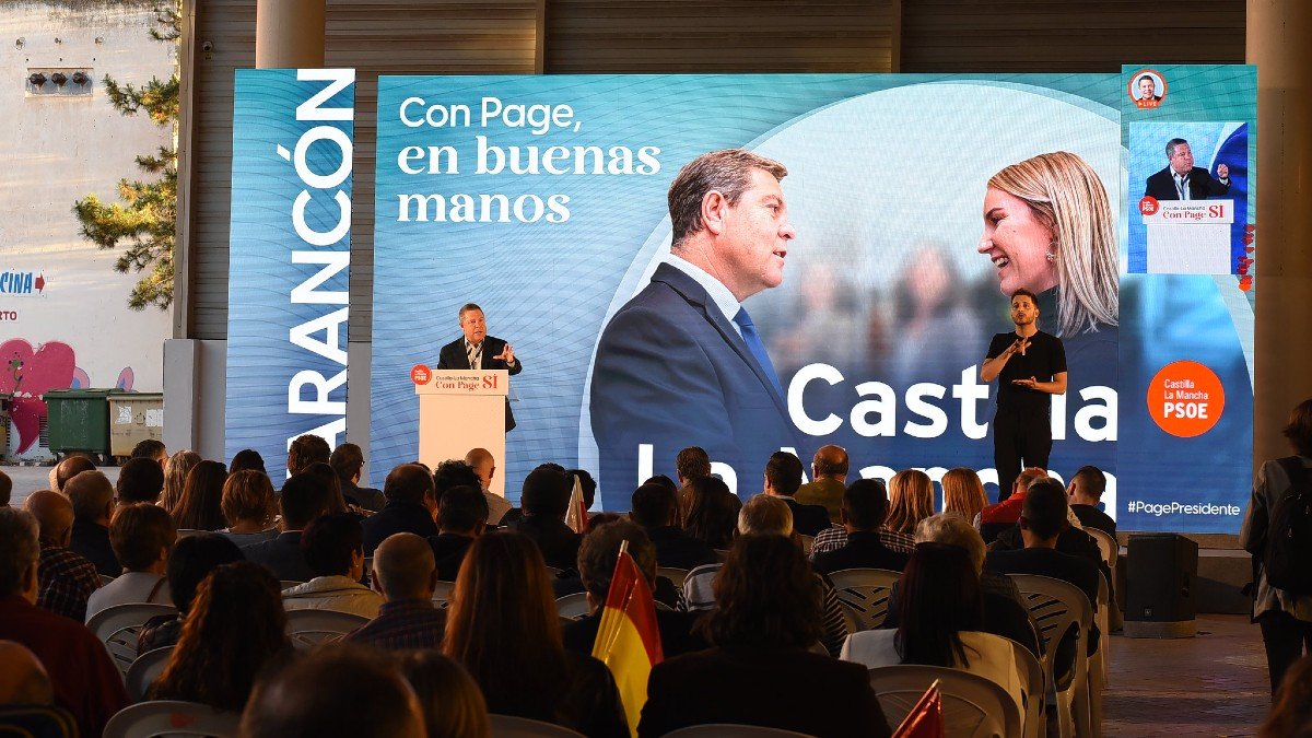 García-Page ha cerrado el segundo día de campaña con un acto en Tarancón (Cuenca).