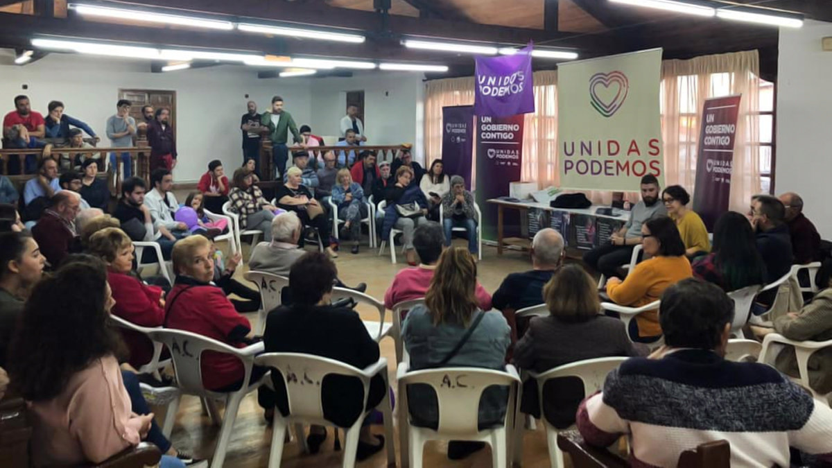 Imagen de archivo de un acto de Podemos en la localidad toledana de La Guardia. - FACEBOOK