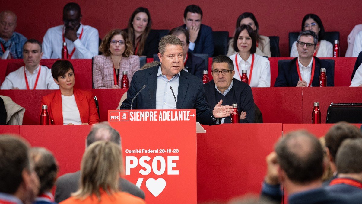 García-Page durante su intervención en el Comité Federal del PSOE.