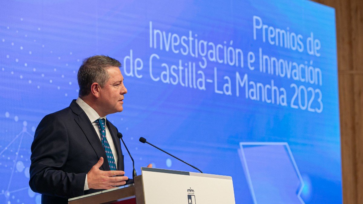 Page durante su intervención en la entrega de los Premios de Investigación e Innovación celebrada en Tomelloso. - P. LÓPEZ | JCCM