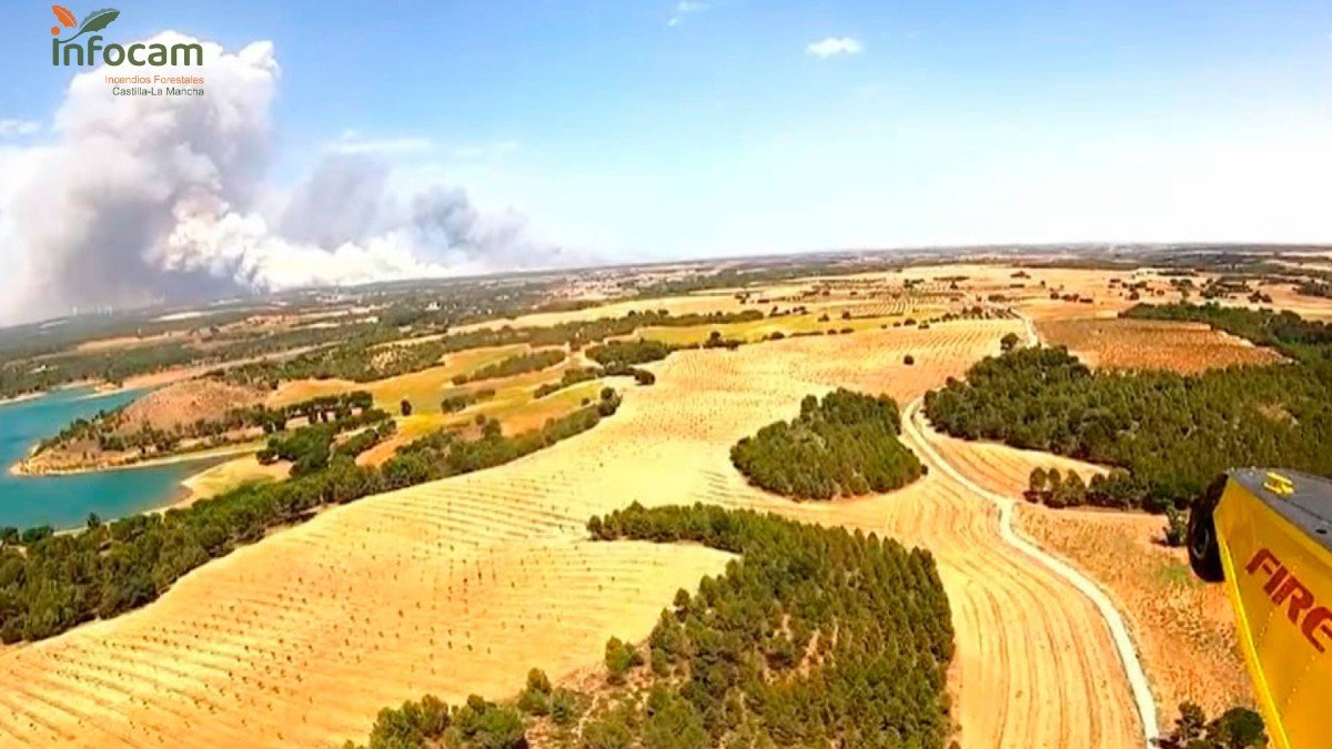 El incendio en Valverdejo se declaraba a primera hora de la tarde de este martes. - INFOCAM