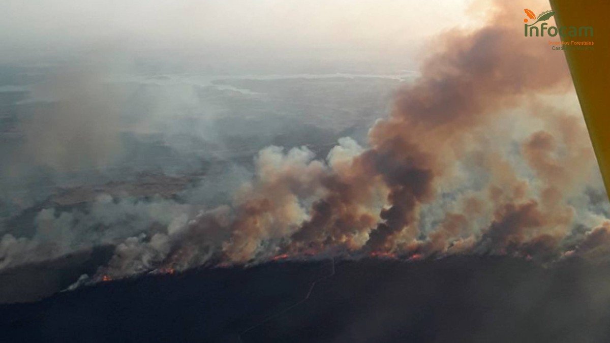 El incendio de Valverdejo ha quemado cerca de 2.000 hectáreas. - INFOCAM